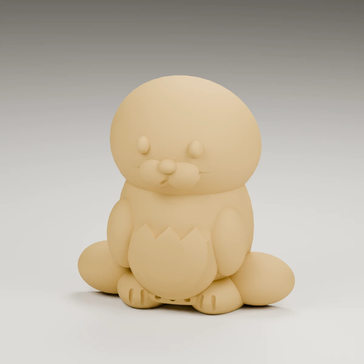 snowflake seal — render of the supplied sculpted V2 geometry