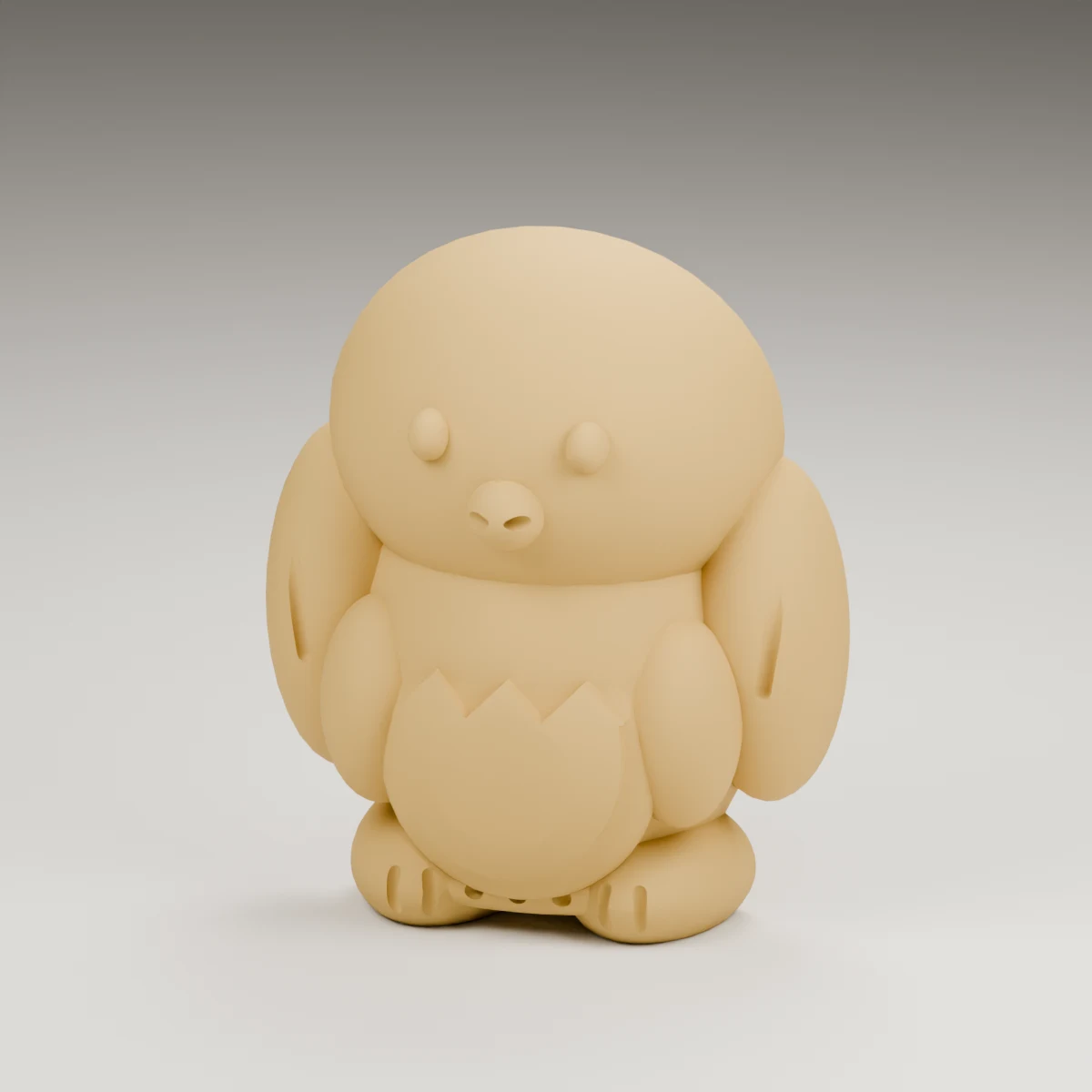 sunrise dove — render of the supplied sculpted V2 geometry