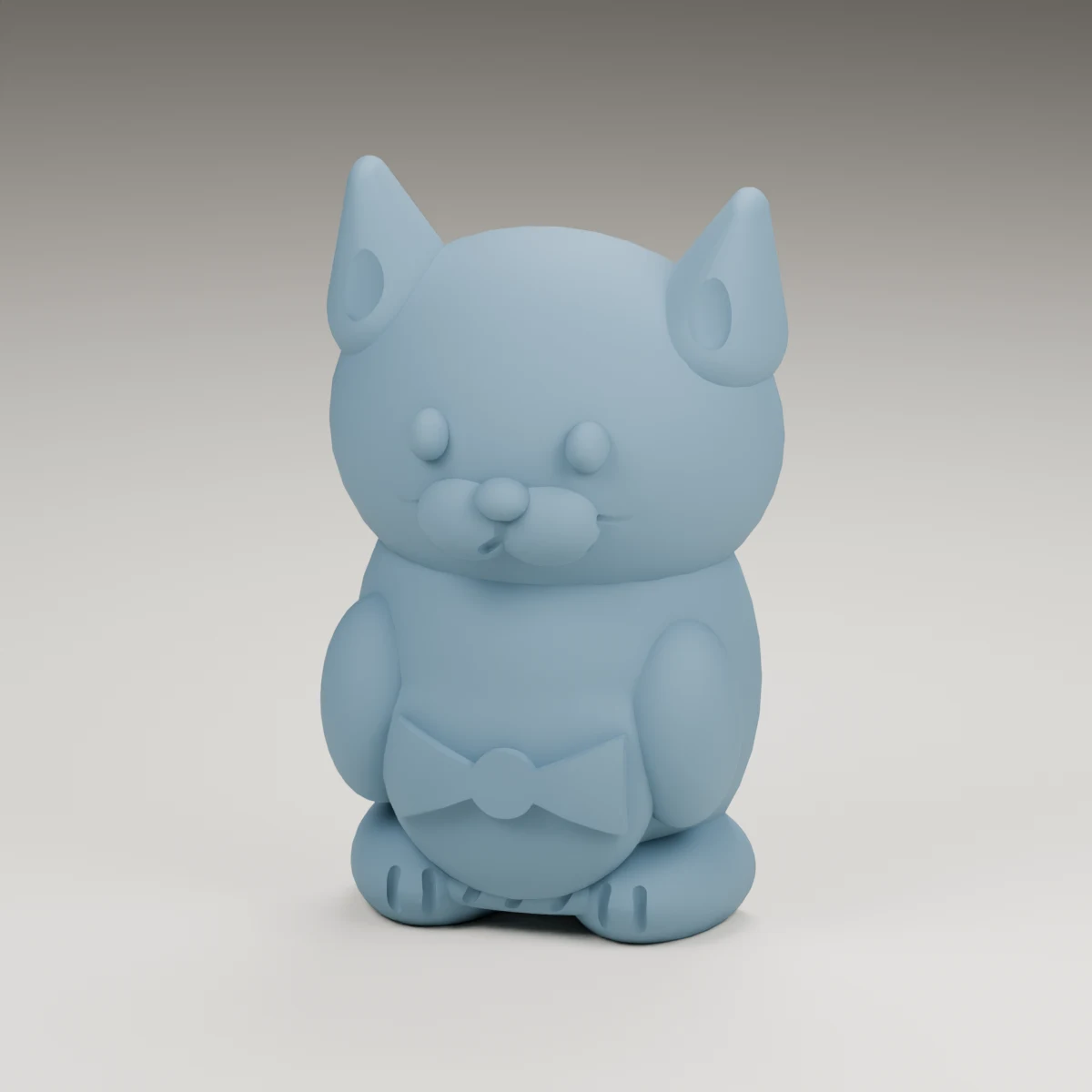 blossom cat — render of the supplied sculpted V2 geometry
