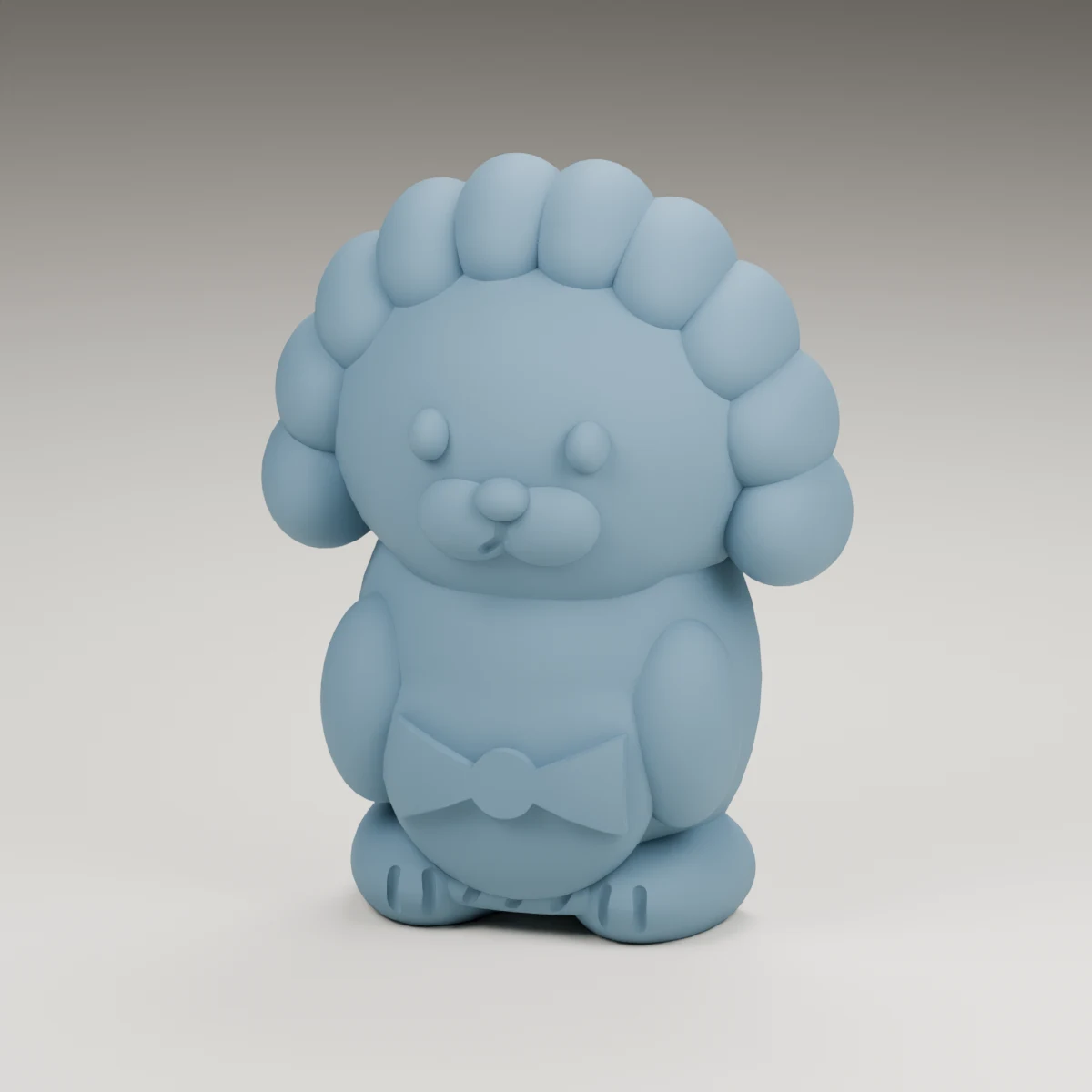 clover hedgehog — render of the supplied sculpted V2 geometry