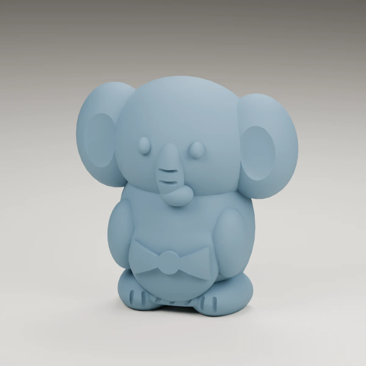 glow elephant — render of the supplied sculpted V2 geometry