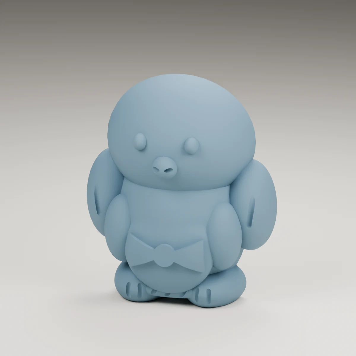 harvest penguin — render of the supplied sculpted V2 geometry