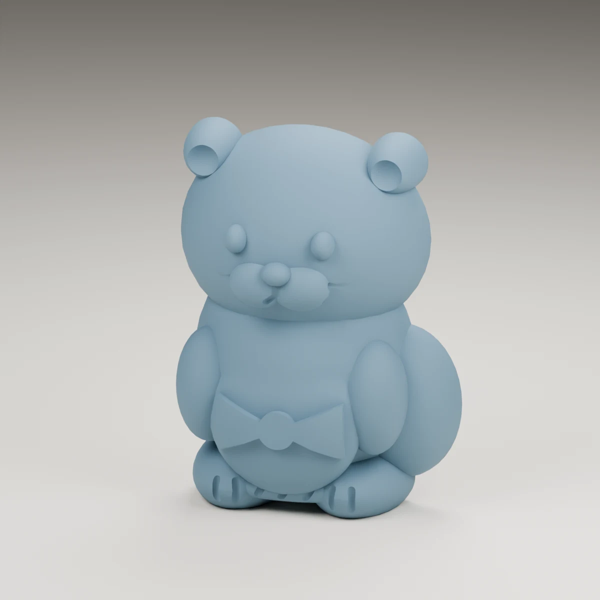 heart otter — render of the supplied sculpted V2 geometry