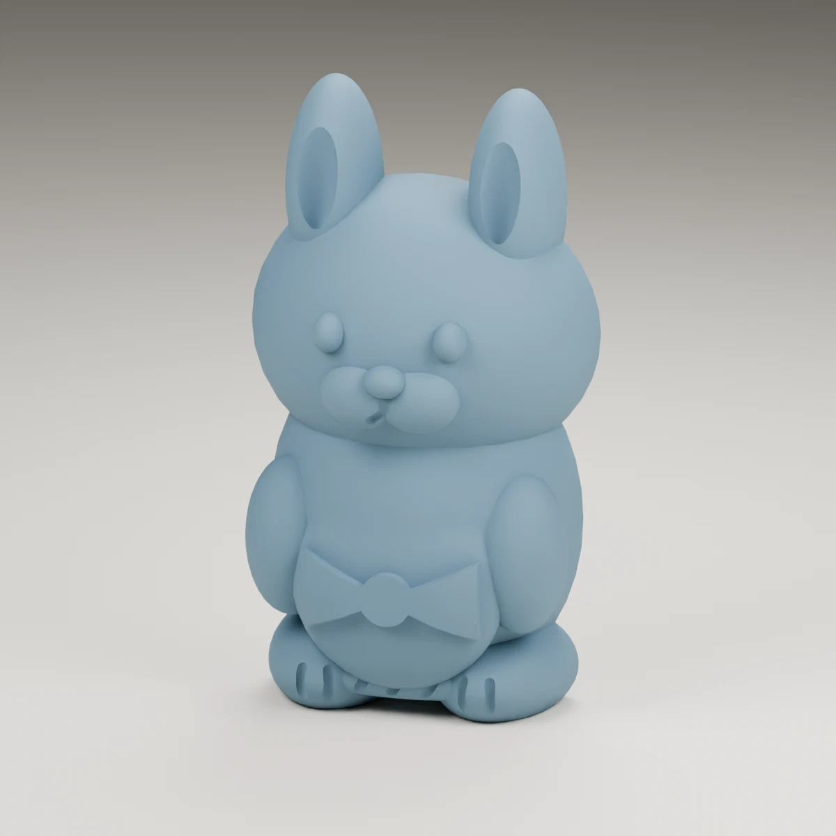 lantern bunny — render of the supplied sculpted V2 geometry