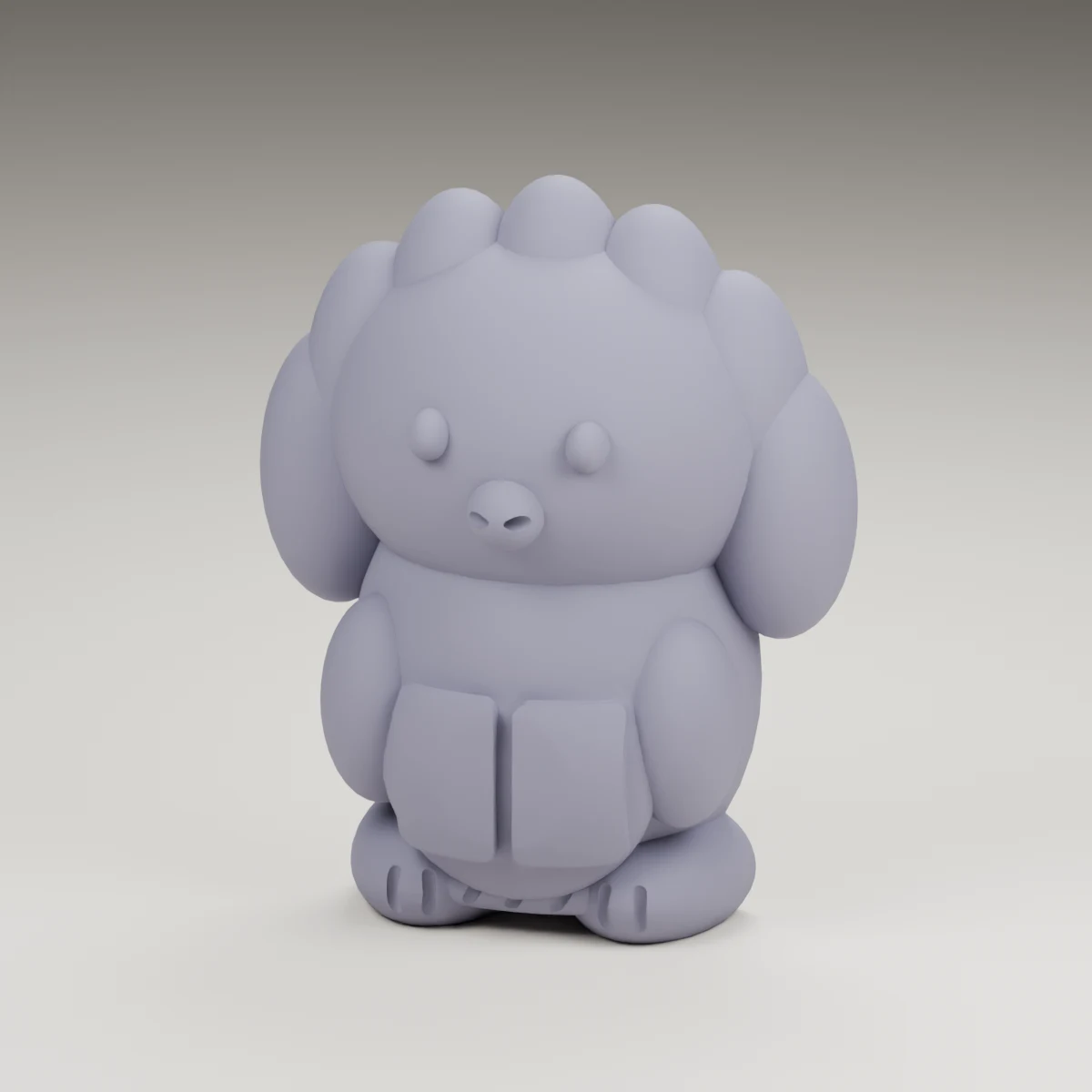 acorn turkey — render of the supplied sculpted V2 geometry