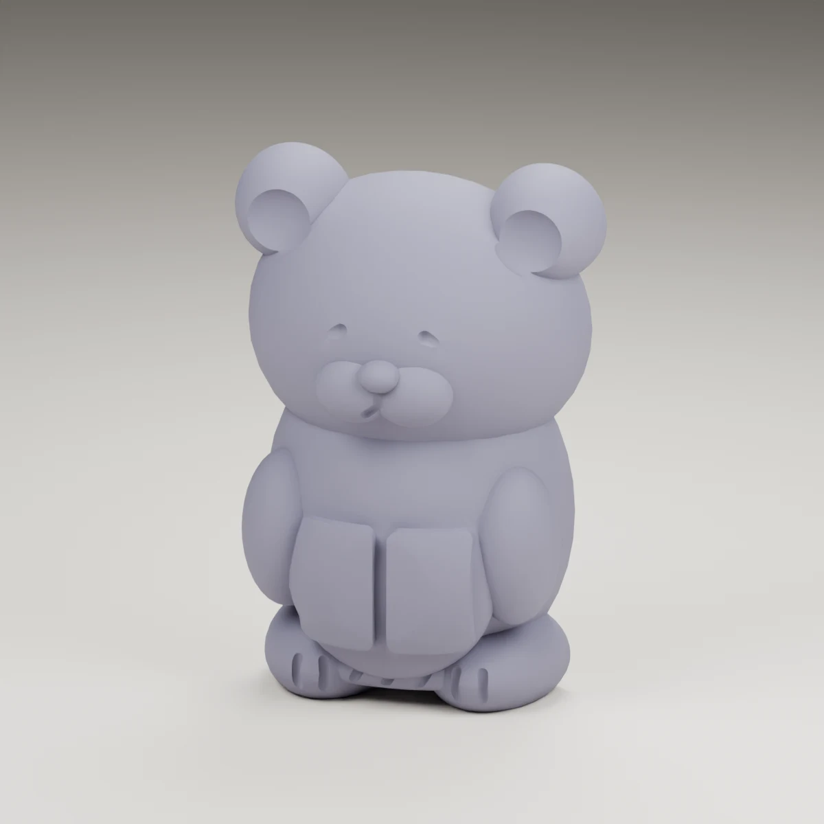 midnight bear — render of the supplied sculpted V2 geometry