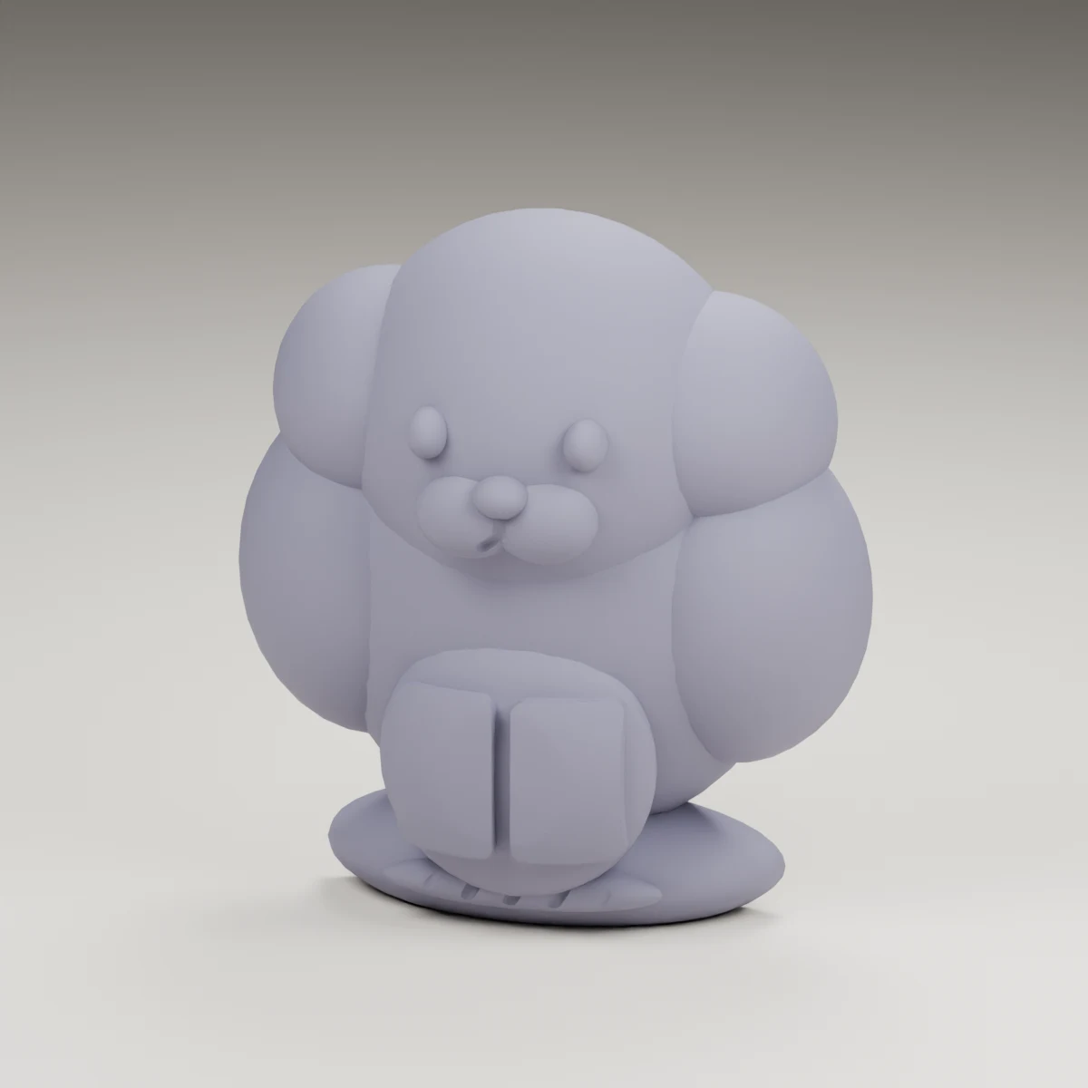 rainbow cloud — render of the supplied sculpted V2 geometry