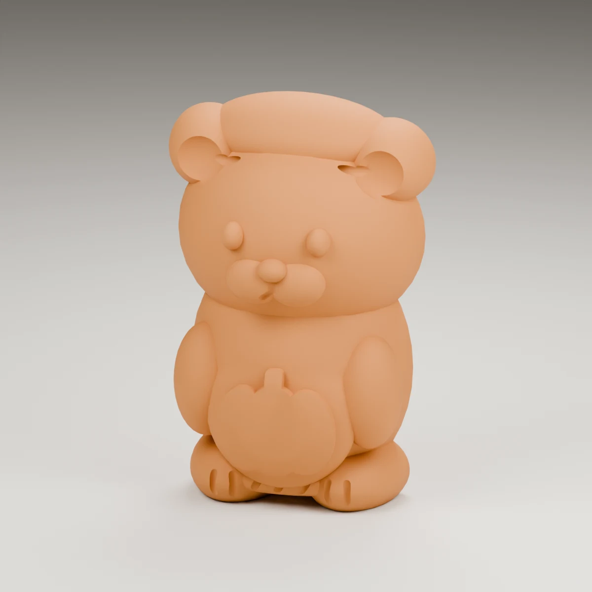 dreidel bear — render of the supplied sculpted V2 geometry