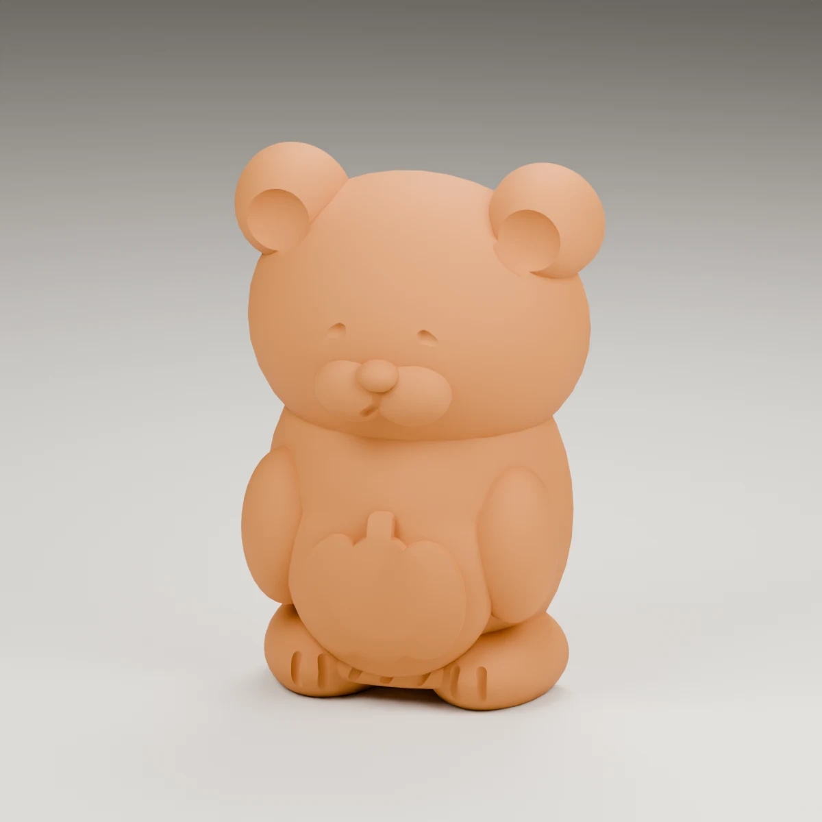 midnight bear — render of the supplied sculpted V2 geometry