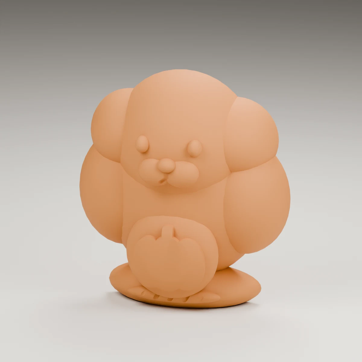 rainbow cloud — render of the supplied sculpted V2 geometry