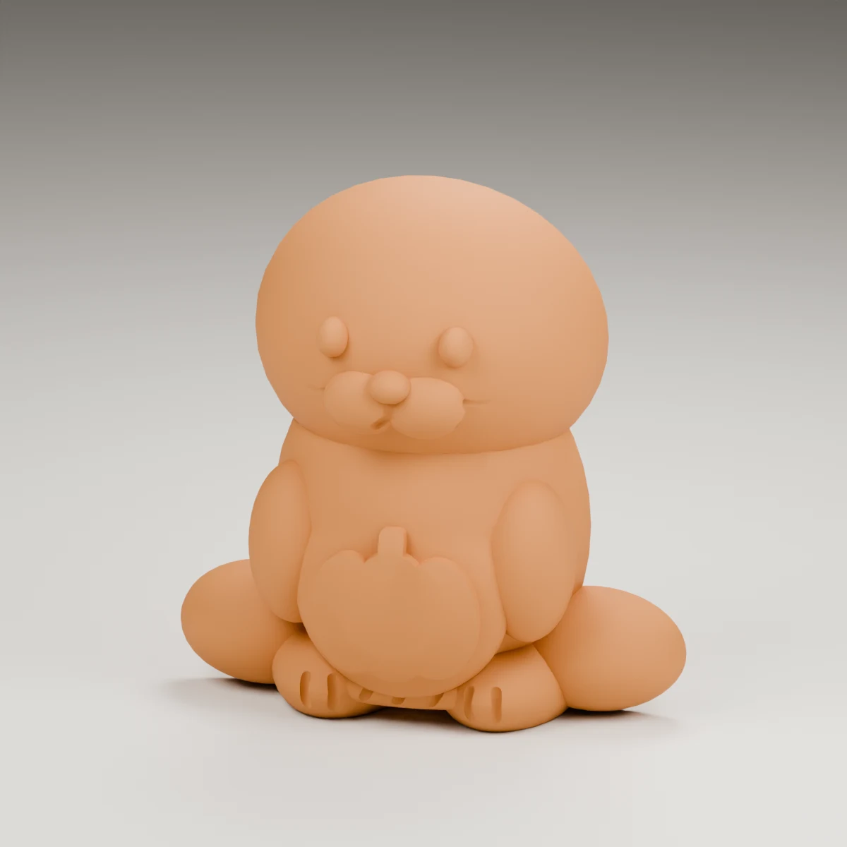 snowflake seal — render of the supplied sculpted V2 geometry