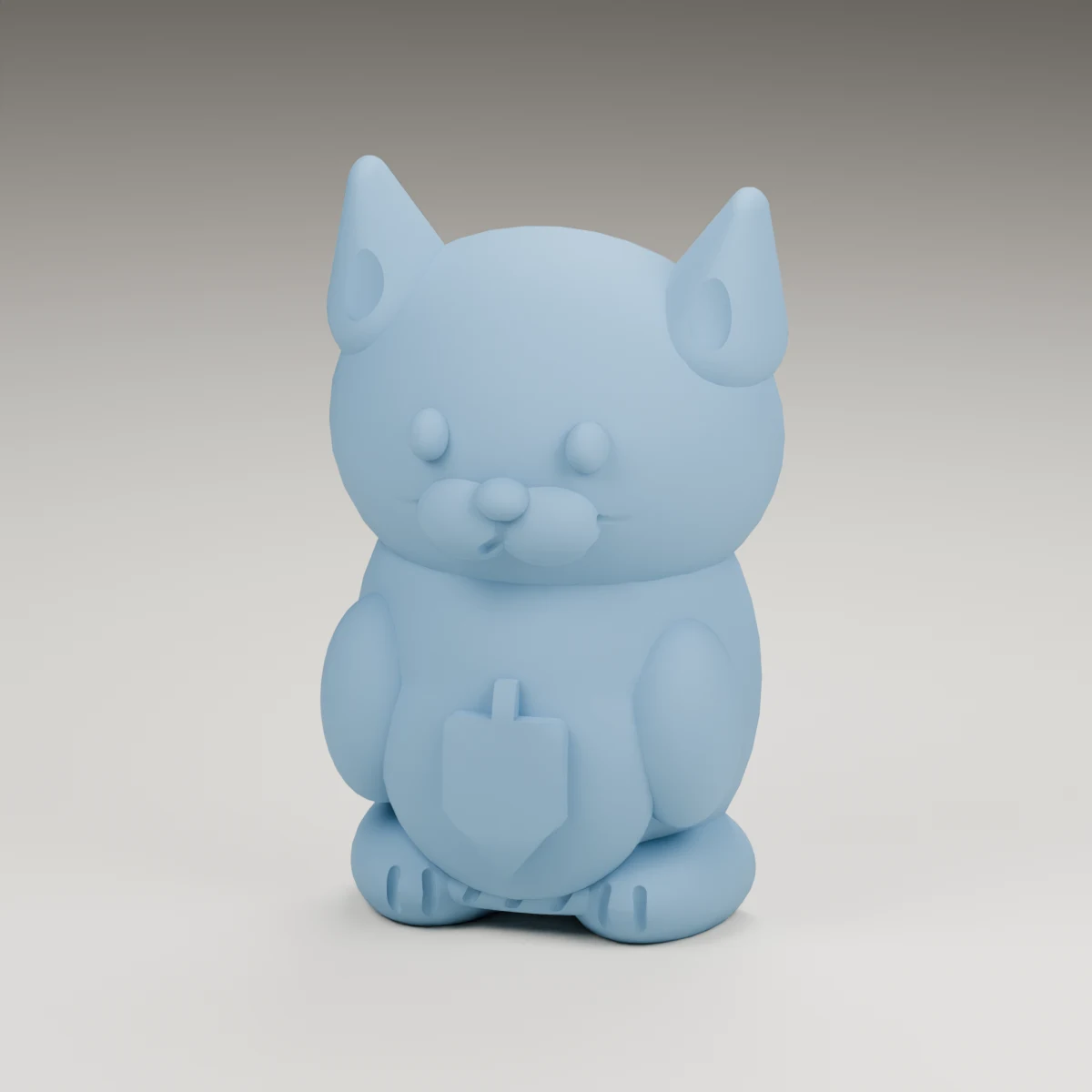 blossom cat — render of the supplied sculpted V2 geometry