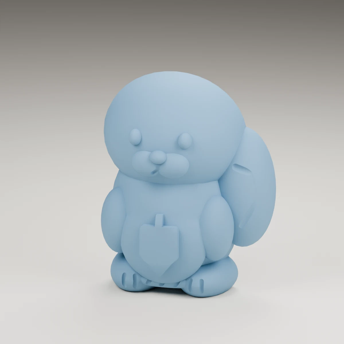 harvest squirrel — render of the supplied sculpted V2 geometry