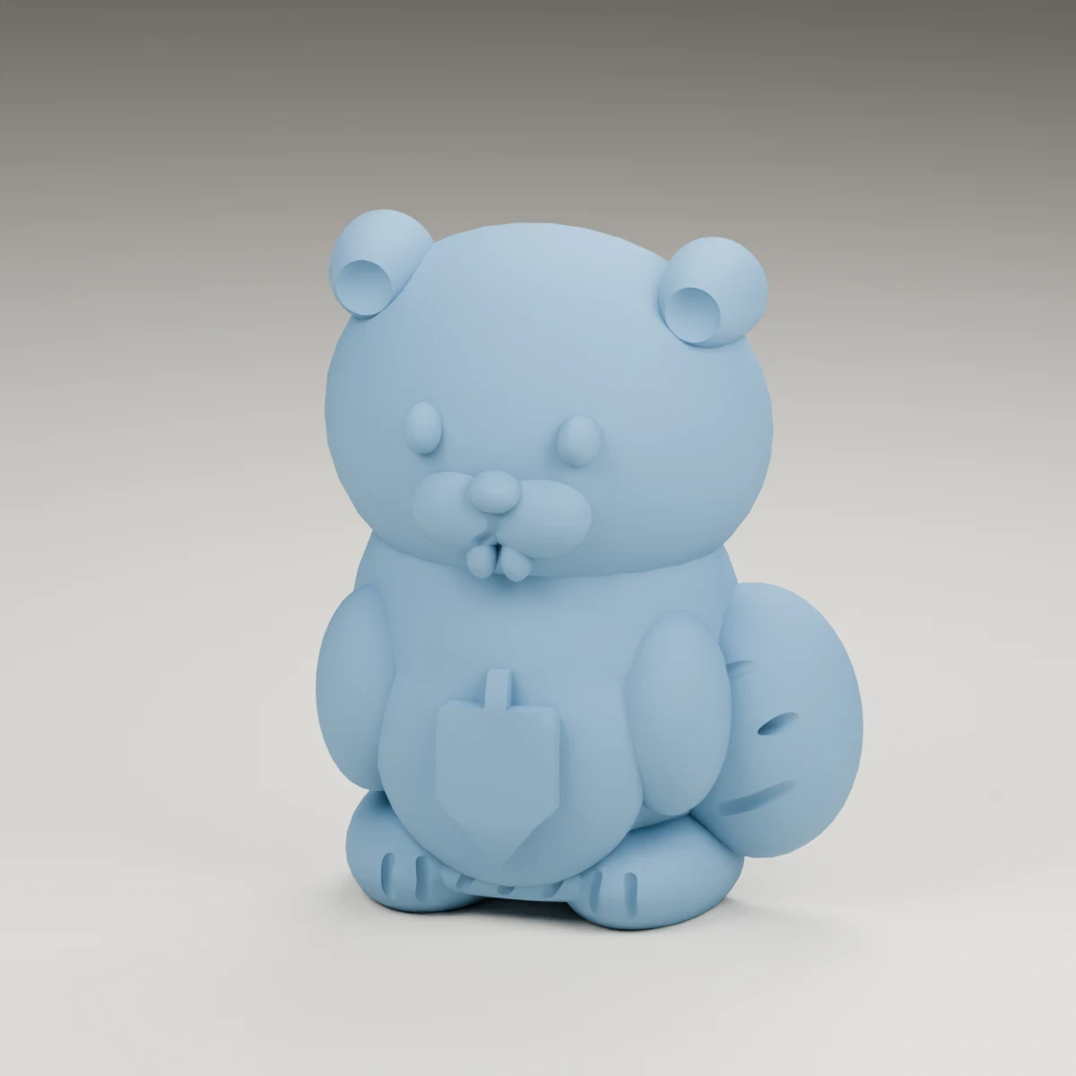 maple beaver — render of the supplied sculpted V2 geometry
