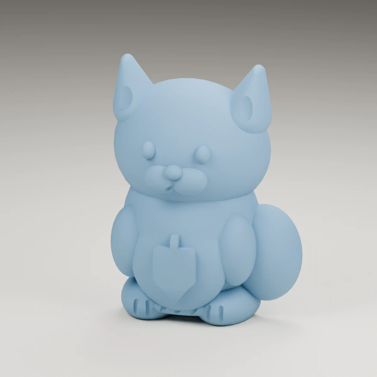 pumpkin fox — render of the supplied sculpted V2 geometry