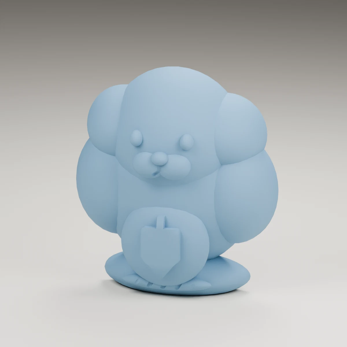 rainbow cloud — render of the supplied sculpted V2 geometry