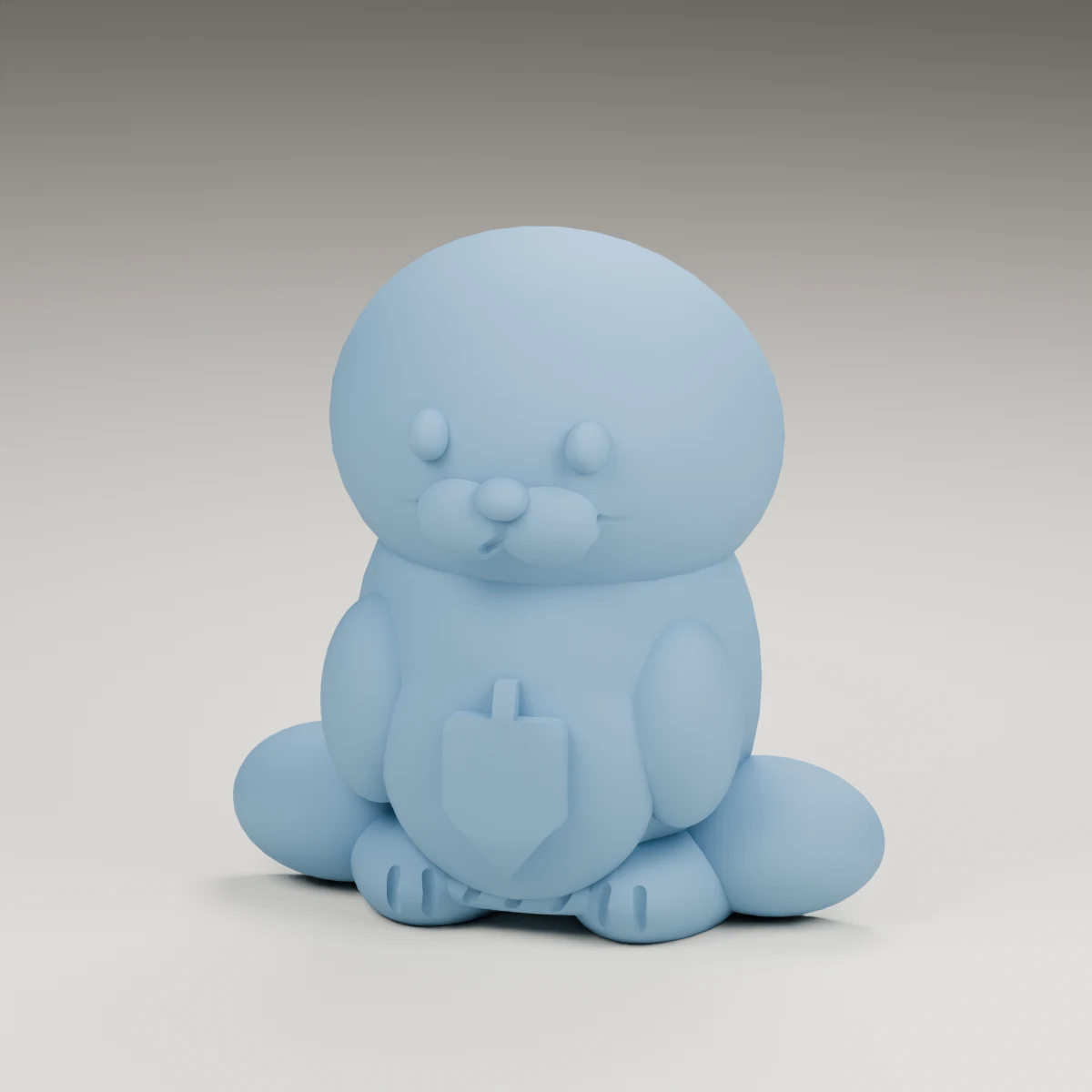 snowflake seal — render of the supplied sculpted V2 geometry