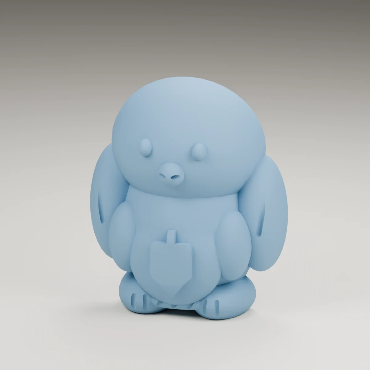 sunrise dove — render of the supplied sculpted V2 geometry