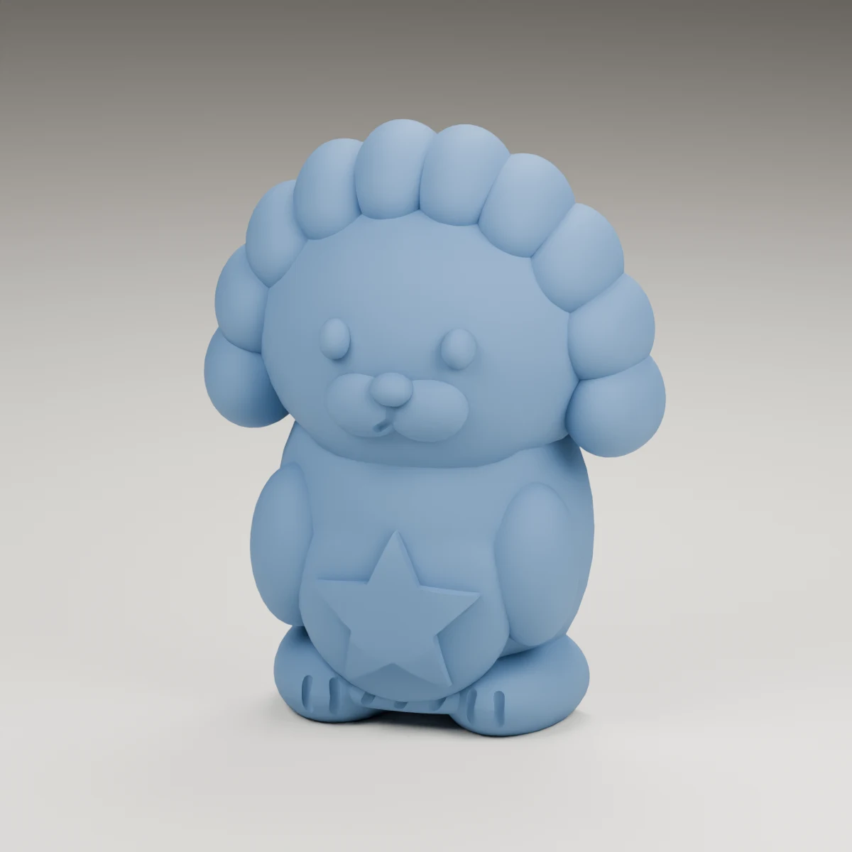 clover hedgehog — render of the supplied sculpted V2 geometry