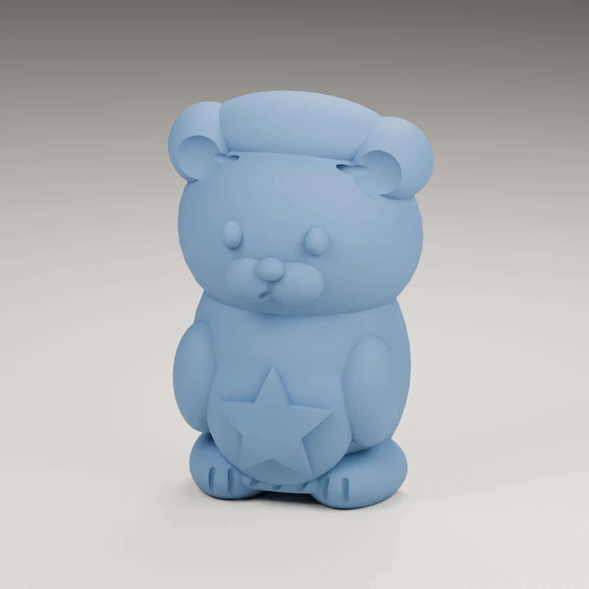 dreidel bear — render of the supplied sculpted V2 geometry