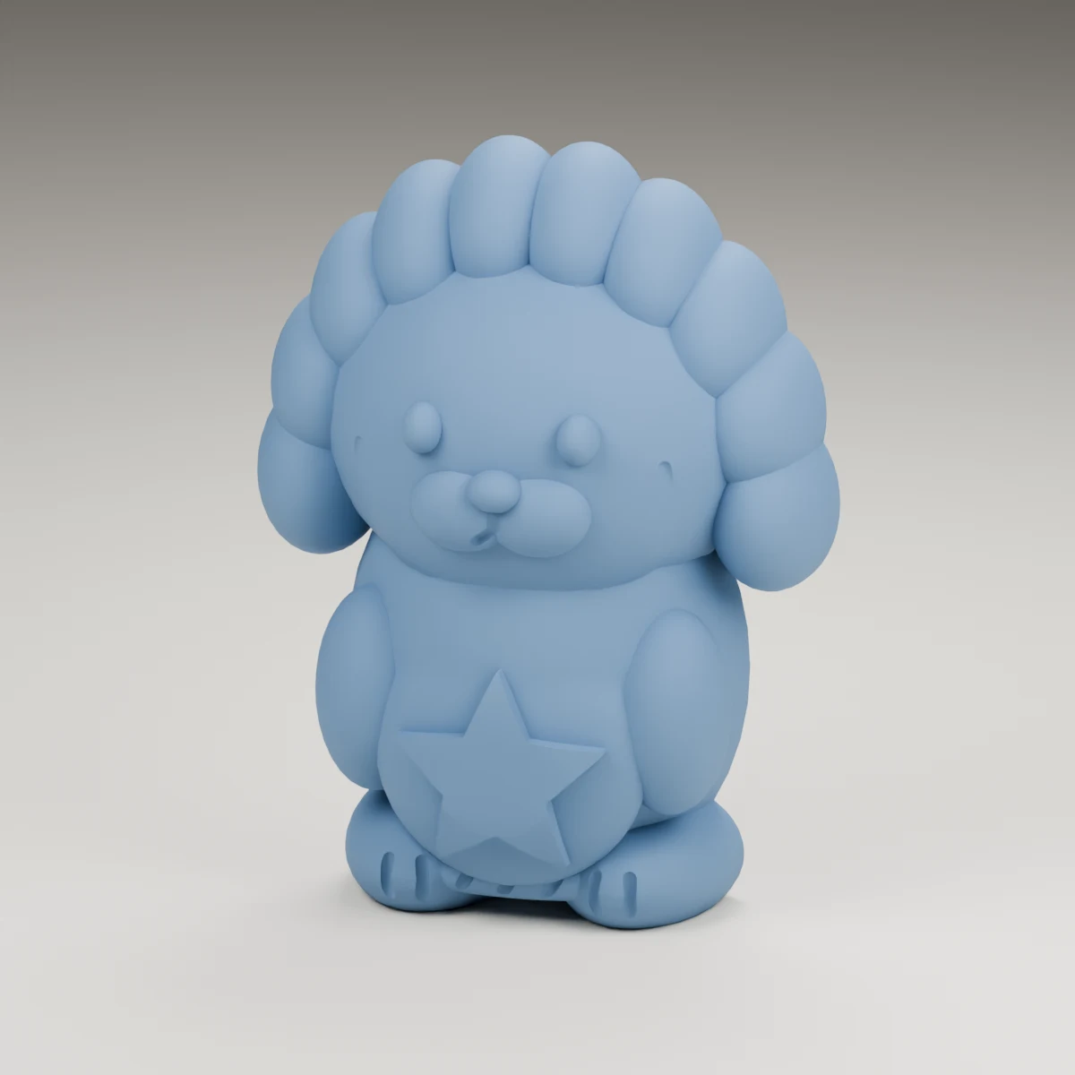 evergreen hedgehog — render of the supplied sculpted V2 geometry