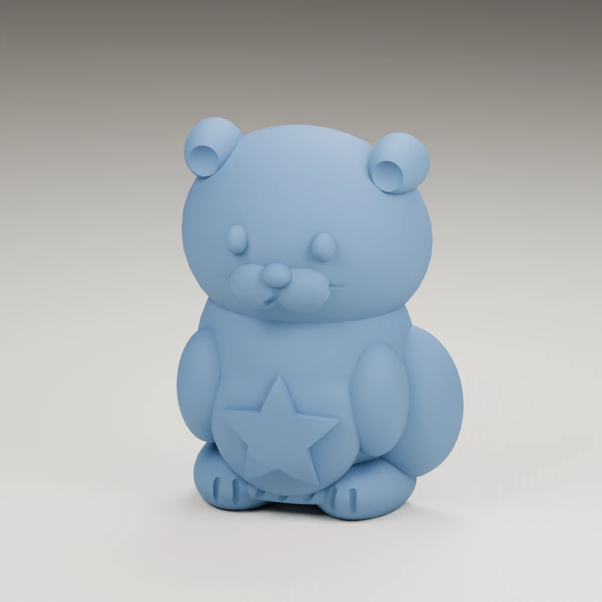 heart otter — render of the supplied sculpted V2 geometry