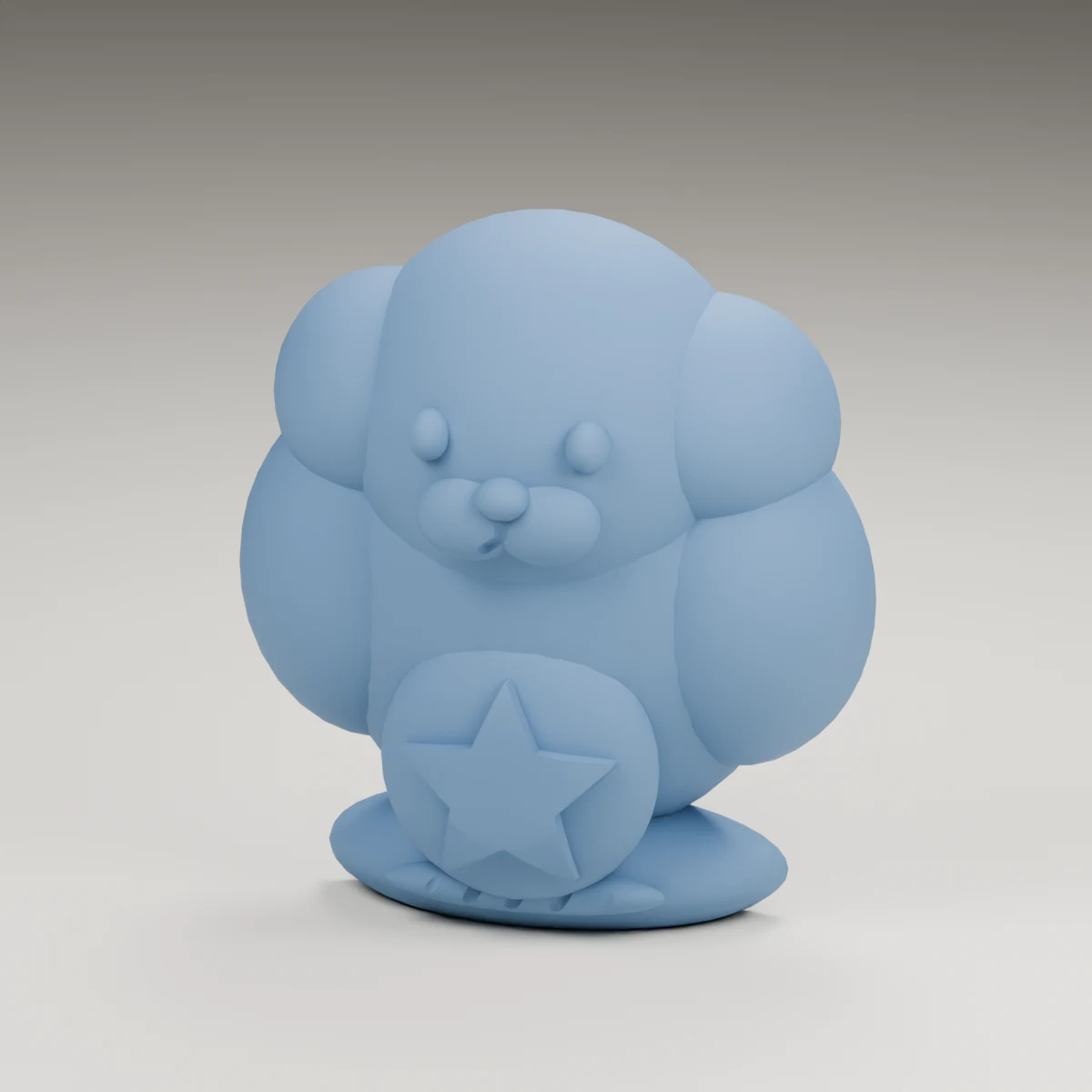 rainbow cloud — render of the supplied sculpted V2 geometry