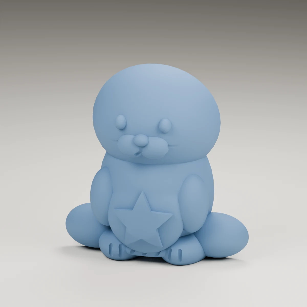 snowflake seal — render of the supplied sculpted V2 geometry