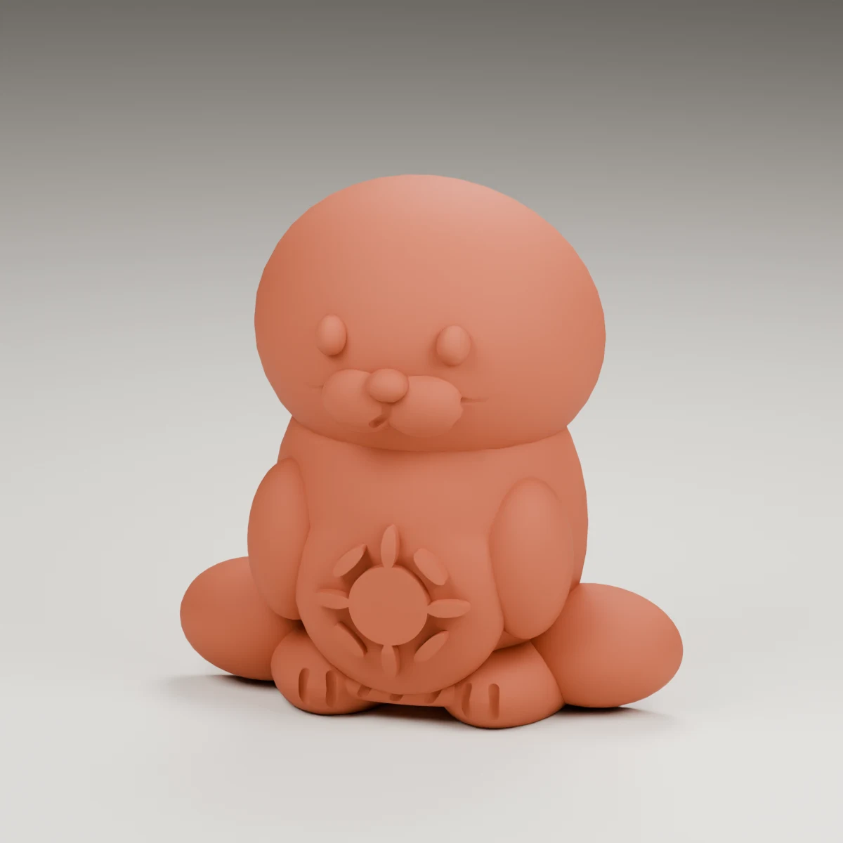snowflake seal — render of the supplied sculpted V2 geometry