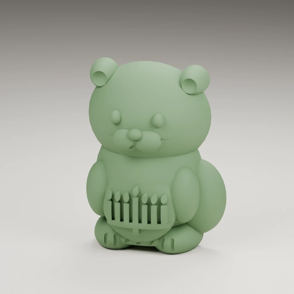 heart otter — render of the supplied sculpted V2 geometry