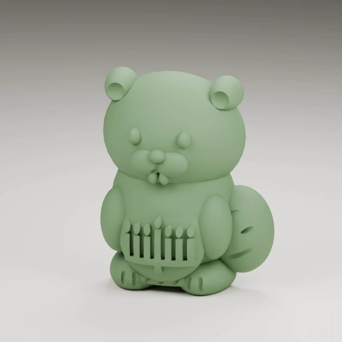 maple beaver — render of the supplied sculpted V2 geometry