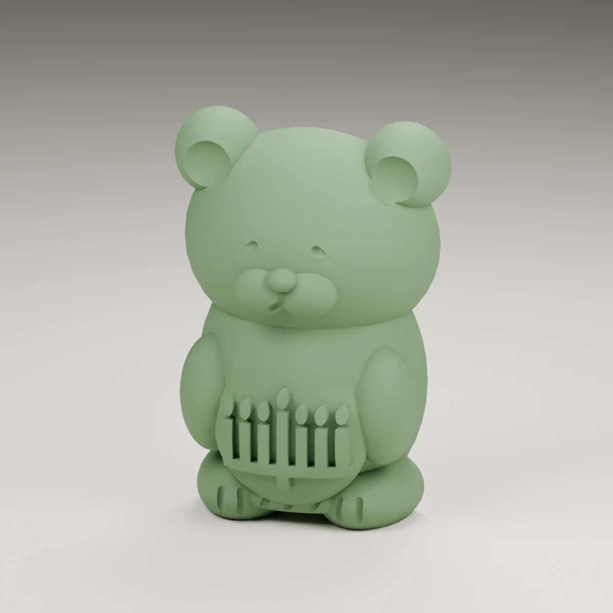 midnight bear — render of the supplied sculpted V2 geometry