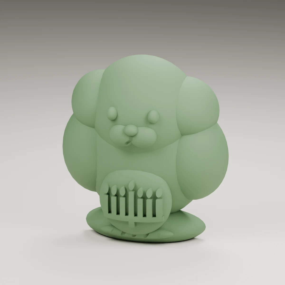 rainbow cloud — render of the supplied sculpted V2 geometry