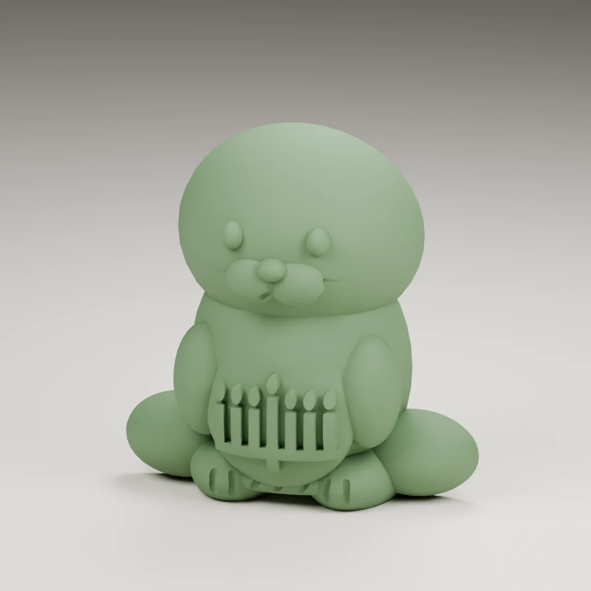 snowflake seal — render of the supplied sculpted V2 geometry