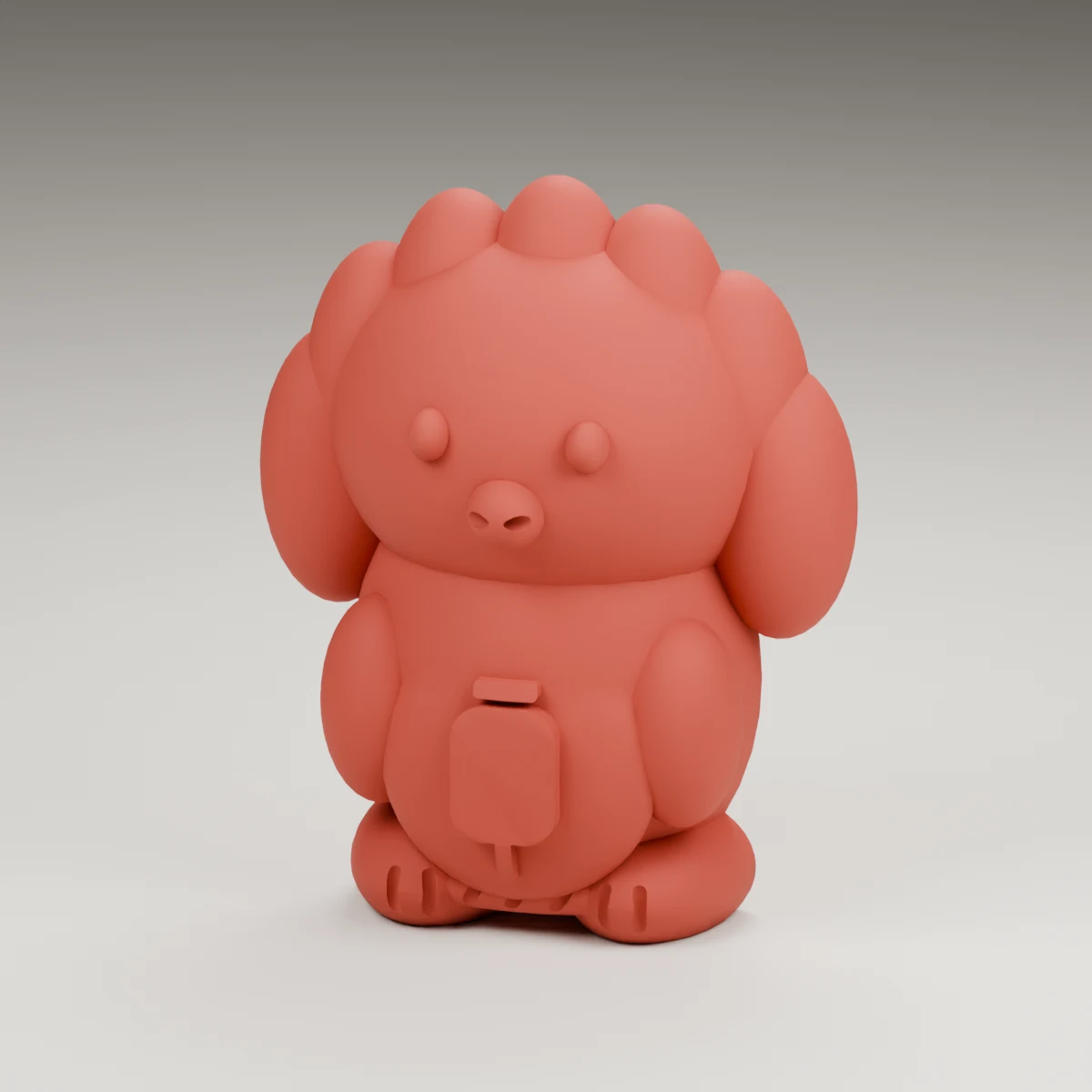 acorn turkey — render of the supplied sculpted V2 geometry