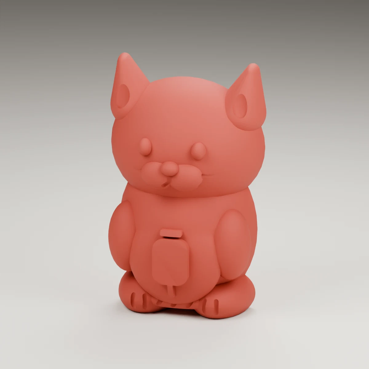 blossom cat — render of the supplied sculpted V2 geometry
