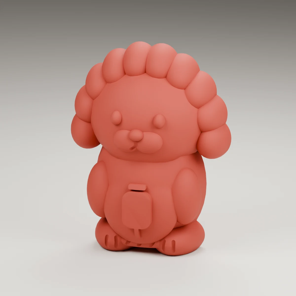 clover hedgehog — render of the supplied sculpted V2 geometry