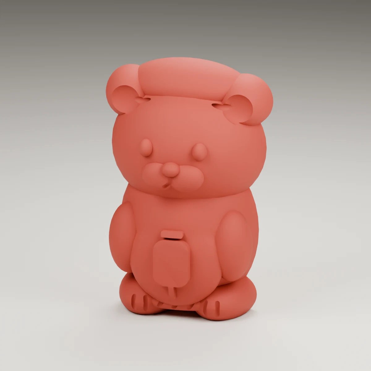 dreidel bear — render of the supplied sculpted V2 geometry