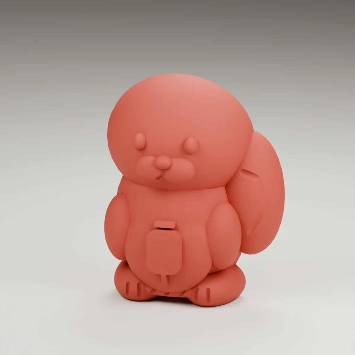 harvest squirrel — render of the supplied sculpted V2 geometry