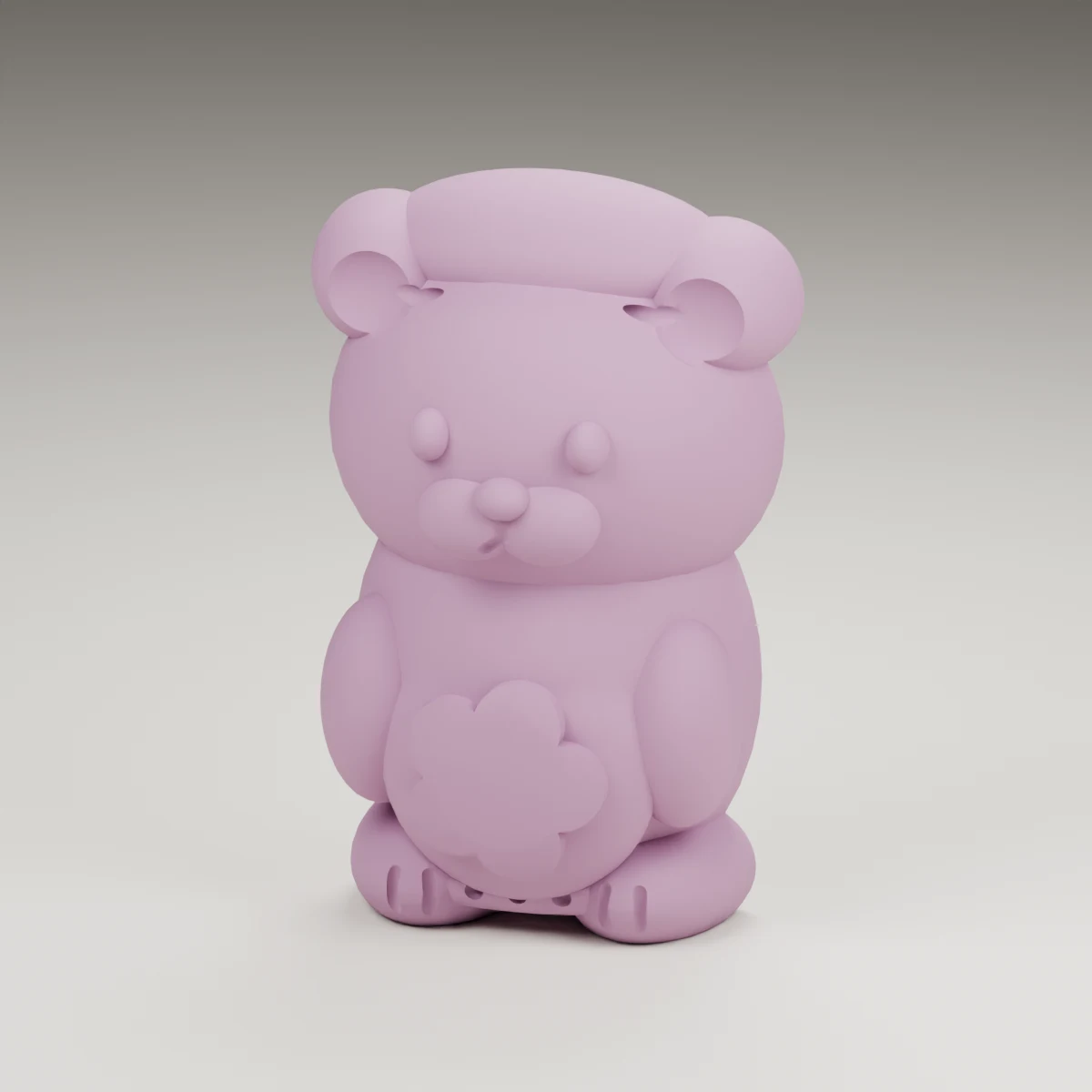 dreidel bear — render of the supplied sculpted V2 geometry