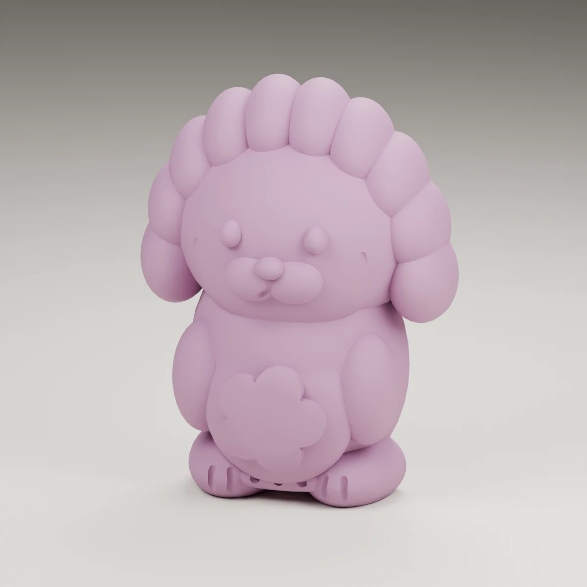 evergreen hedgehog — render of the supplied sculpted V2 geometry