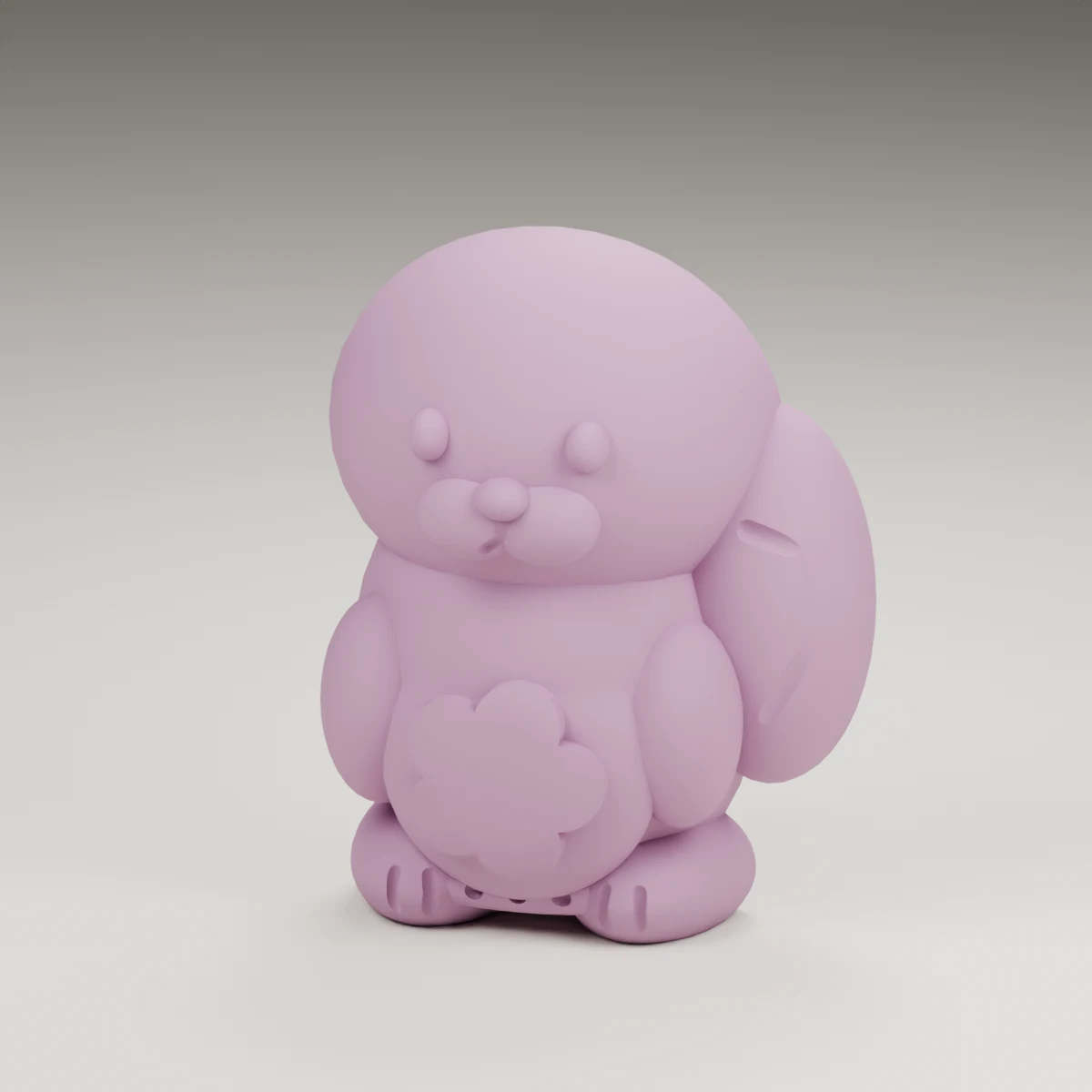 harvest squirrel — render of the supplied sculpted V2 geometry