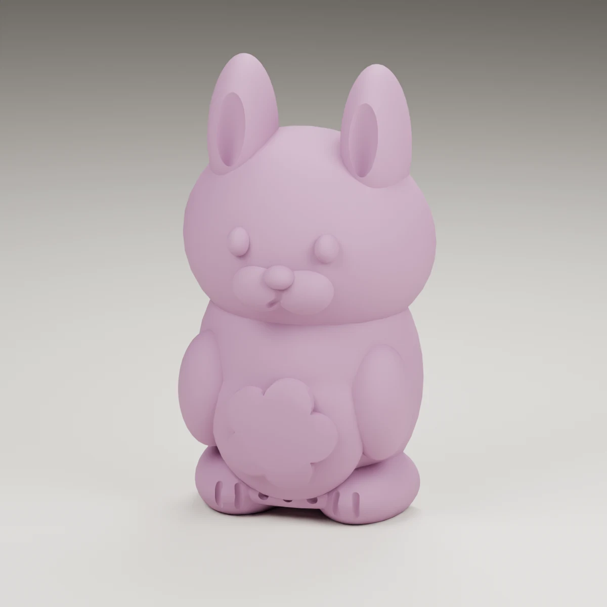 lantern bunny — render of the supplied sculpted V2 geometry