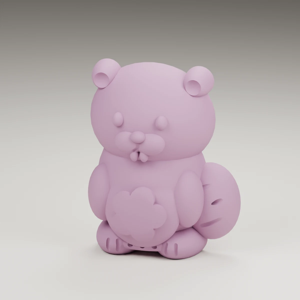 maple beaver — render of the supplied sculpted V2 geometry