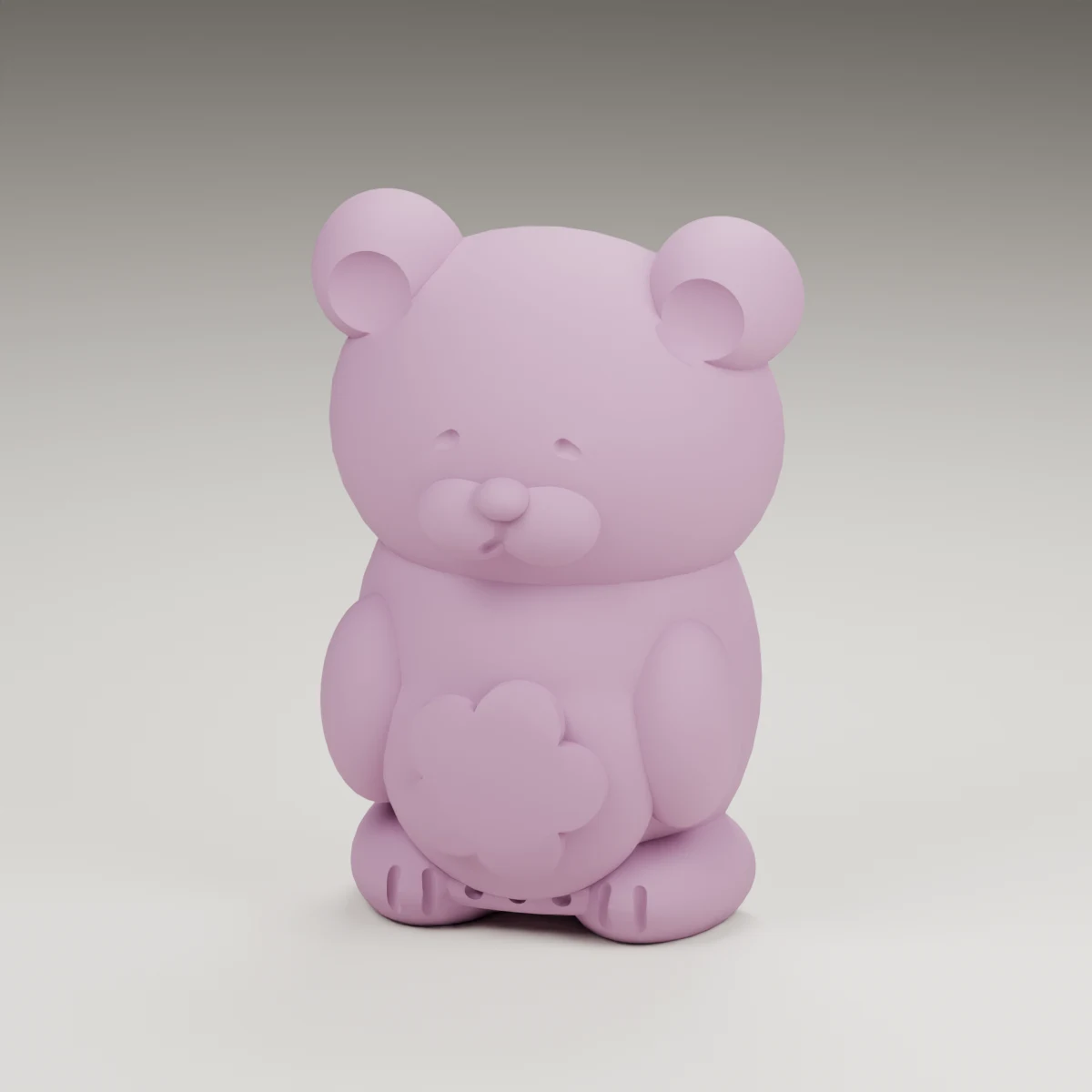 midnight bear — render of the supplied sculpted V2 geometry
