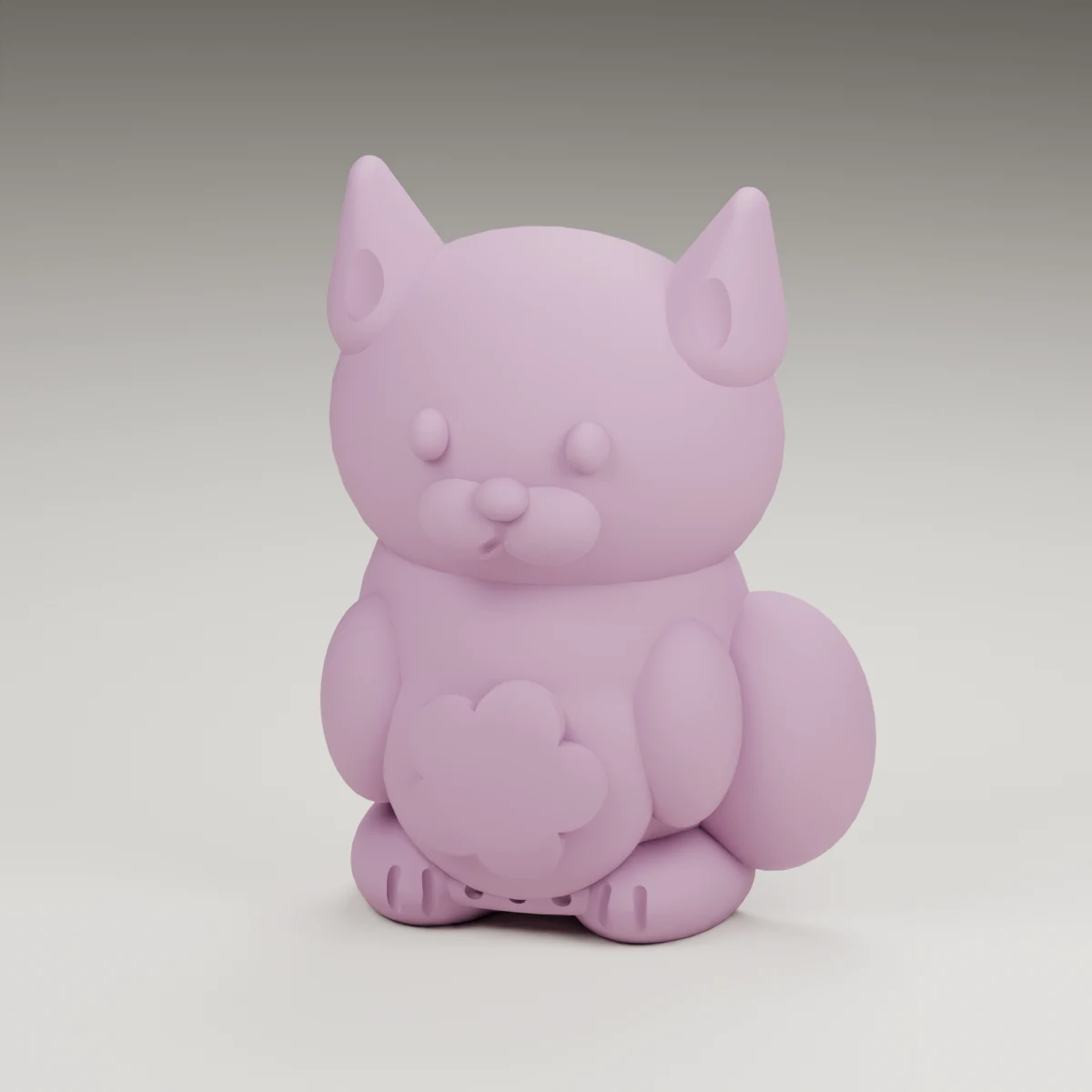 pumpkin fox — render of the supplied sculpted V2 geometry