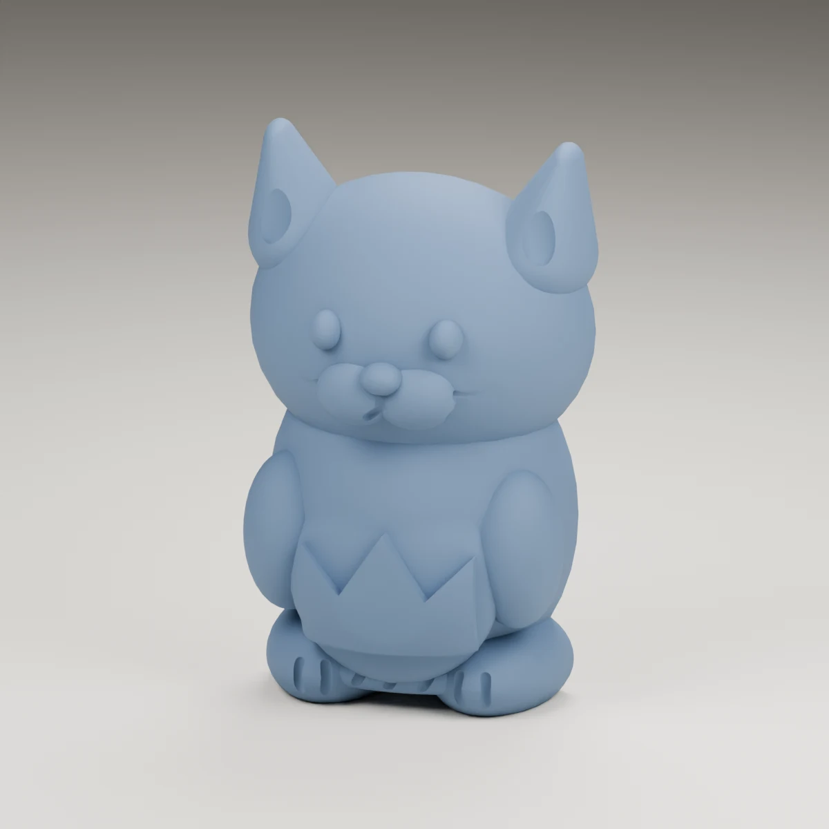 blossom cat — render of the supplied sculpted V2 geometry