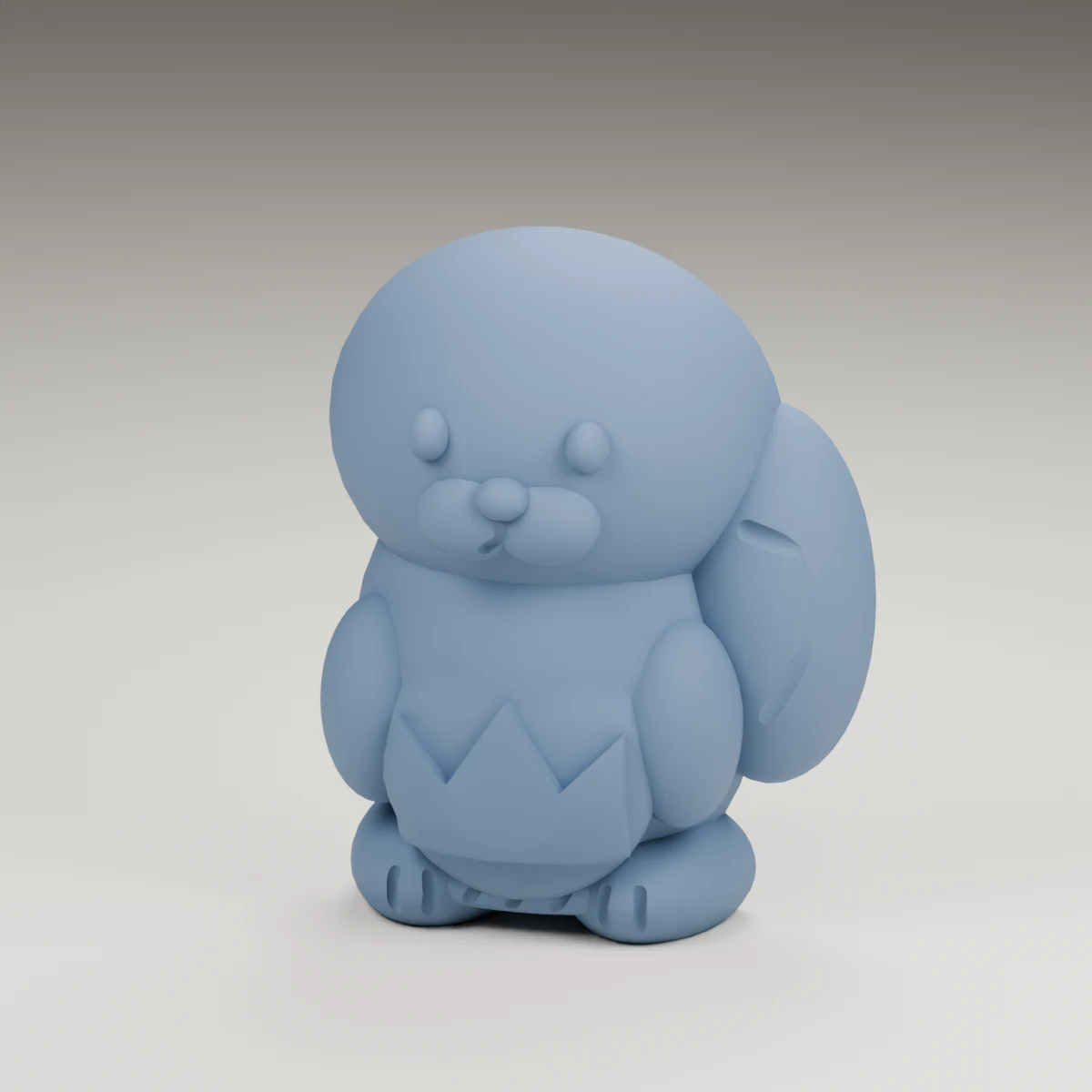 harvest squirrel — render of the supplied sculpted V2 geometry