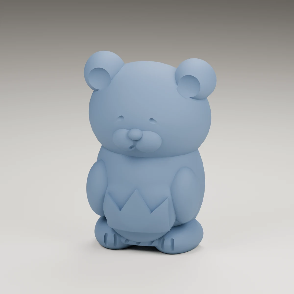 midnight bear — render of the supplied sculpted V2 geometry