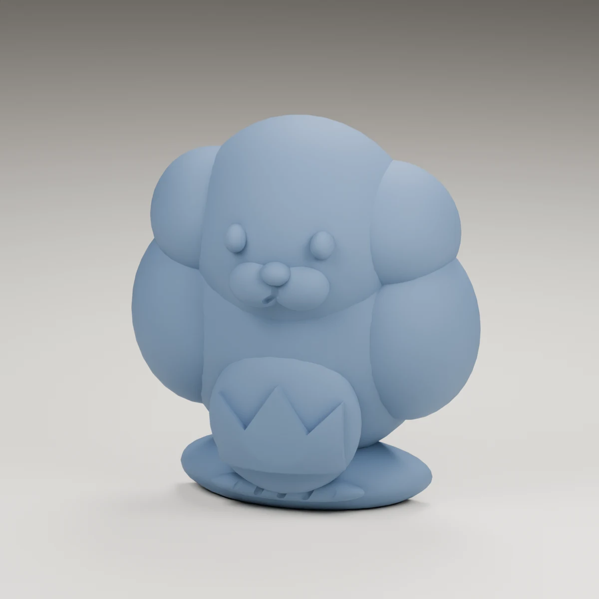 rainbow cloud — render of the supplied sculpted V2 geometry
